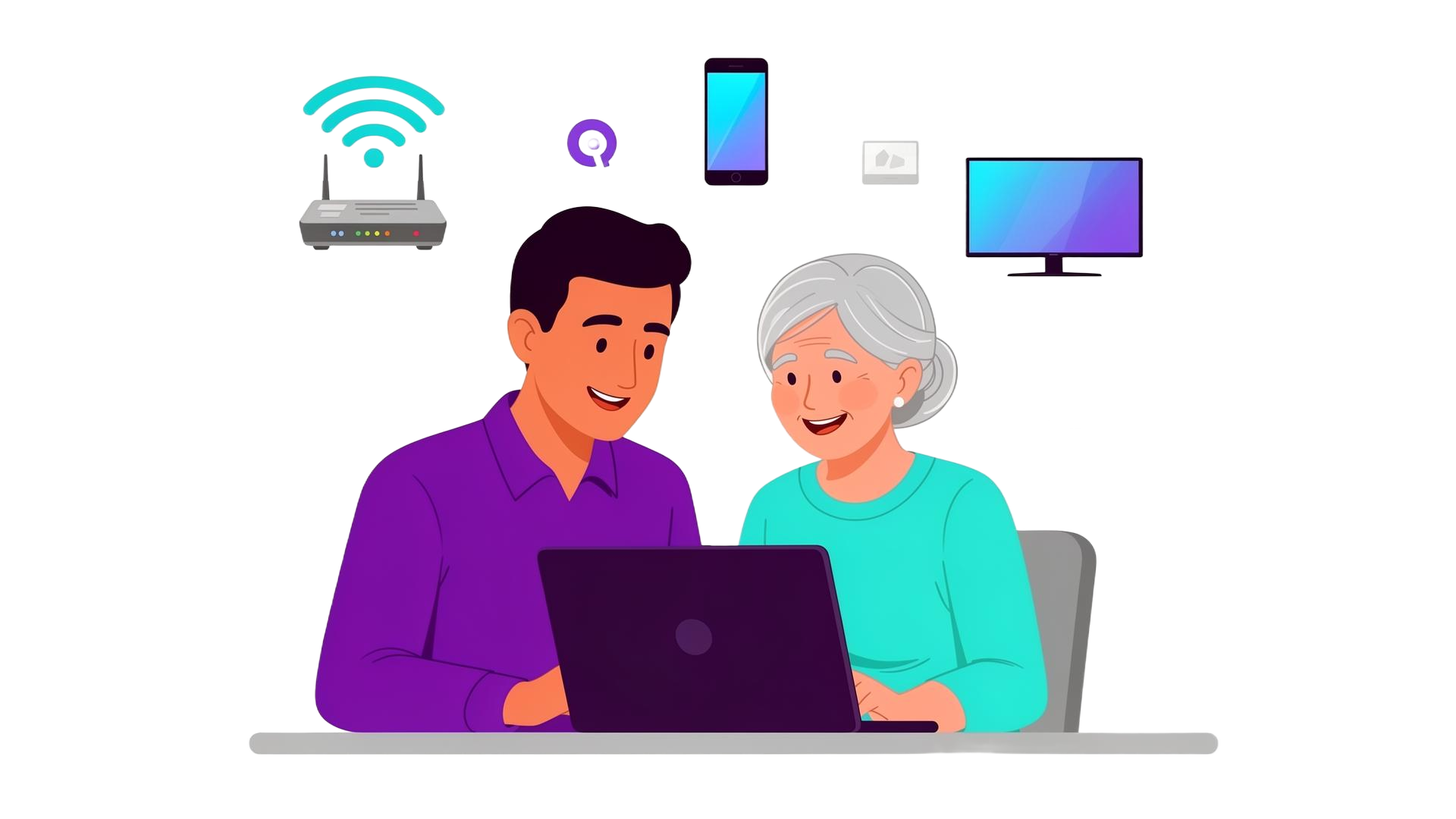 IT-Techniker bei der Arbeit am Laptop